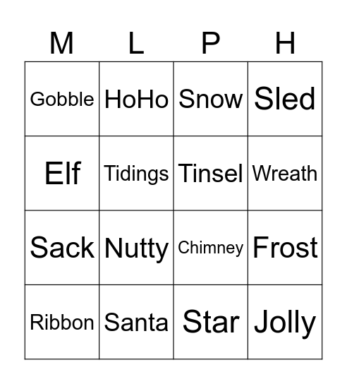 Jolly Bingo Card