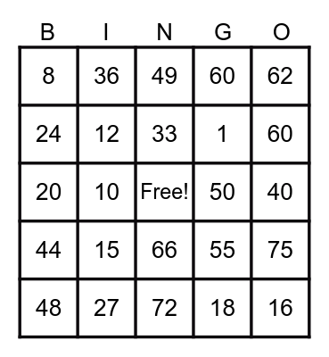 Happy birthday, Pio! Bingo Card