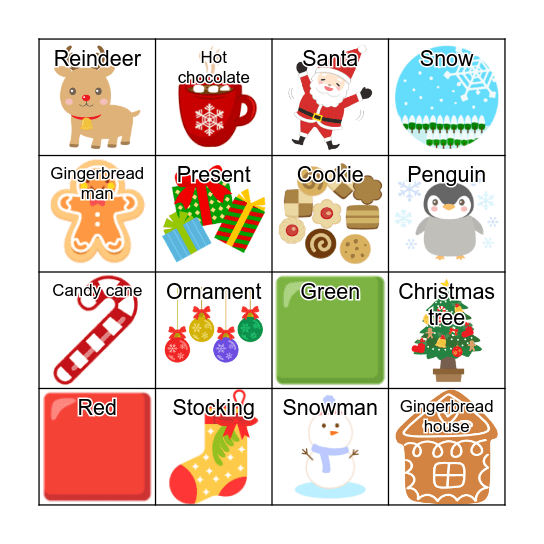 Christmas Bingo Card