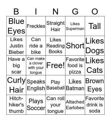 Learned and Inherited Traits BINGO! Bingo Card