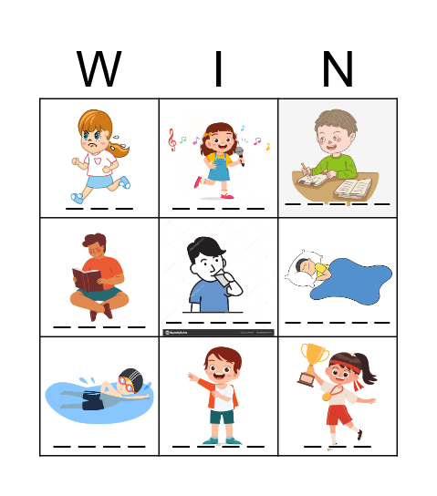 I like to... Bingo Card