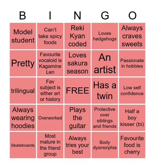 Hiiro Bingo Card