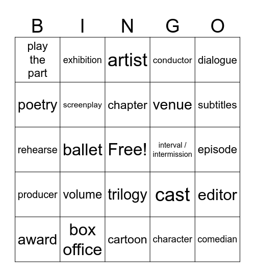 Bingo Card