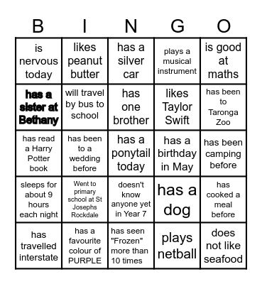 Find someone who: Bingo Card