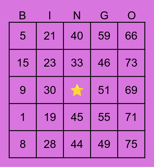 MERCADO, JASMIN AMOR A. Bingo Card