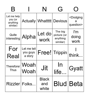 Aarush Bingo Card