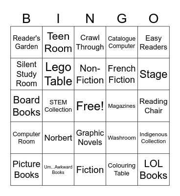 Library Bingo Card