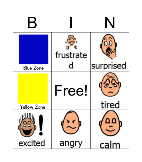 Zones Bingo Card