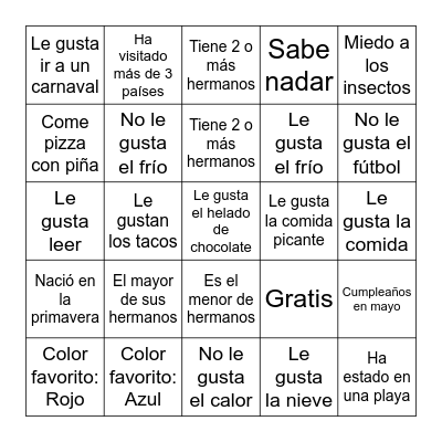 Lotería Bingo Card
