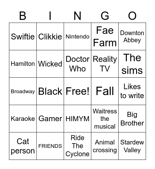 Klaud Bingo Card