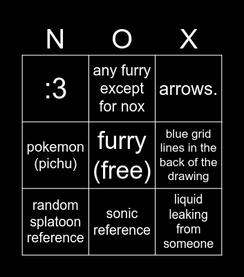 nox bingo Card