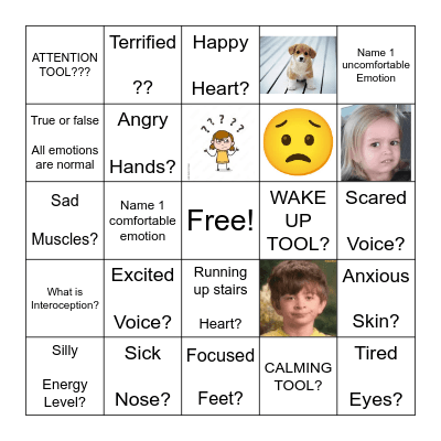 INTEROCEPTION Bingo Card