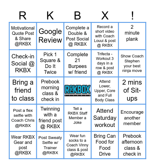 ROCKBOX BINGO Card