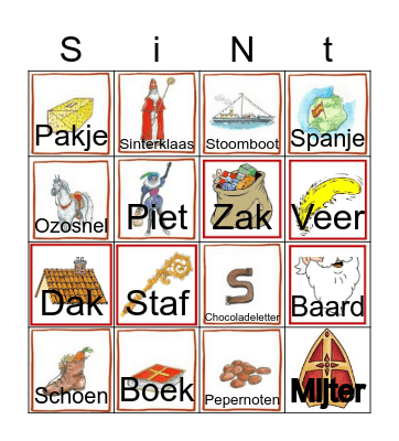 Sinterklaas Bingo Card