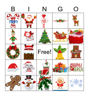 HOLIDAY BingO Card