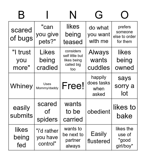 Bottom bingo Card