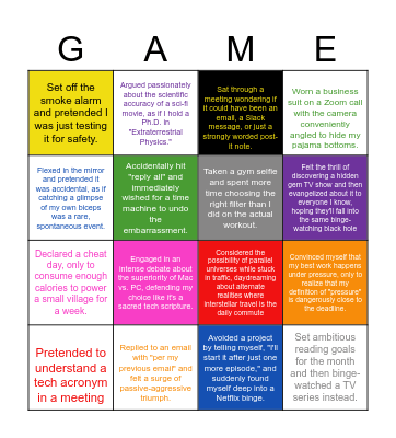 Never Have I Ever Bingo Card