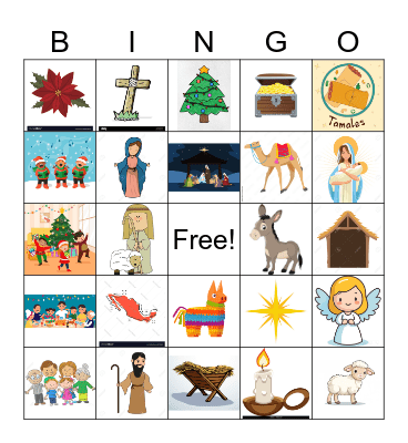 Las Posadas Loteria Bingo Card