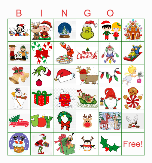 Holiday Bingo Card