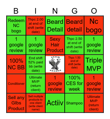 Holiday Hustle Bingo Card