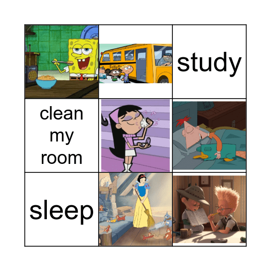 Daily routines Bingo Card