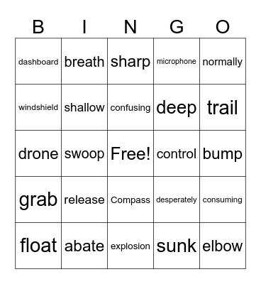 Hatchet II Bingo Card