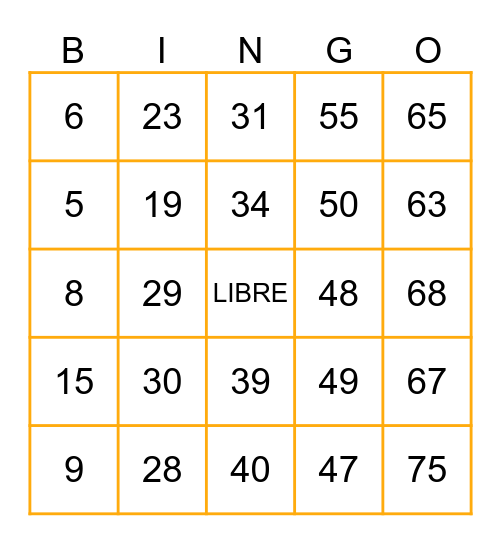 BINGO FIN DE AÑO 2023 Bingo Card