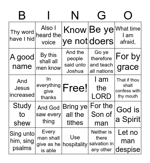 Scripture Search Bingo Card