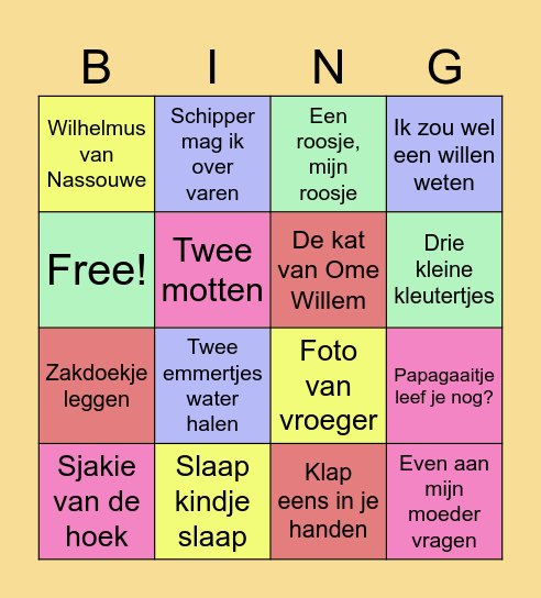 CIOS muziek bingo! Bingo Card