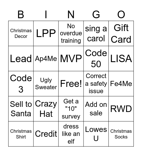 Bingo Card