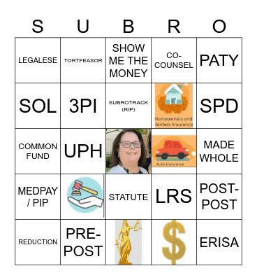 Team Johnson 2023 Subro Bingo Card