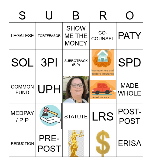 Team Johnson 2023 Subro Bingo Card