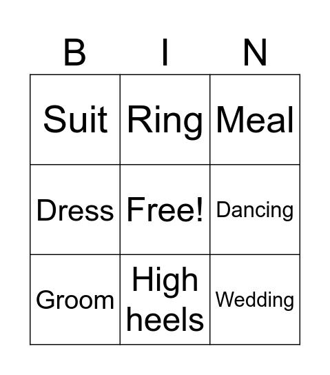 Helen's hen party Bingo Card