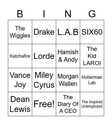 WRAPPED 2023 Bingo Card