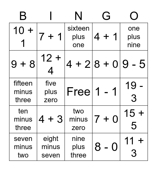 Ms. Jones' Bingo Game Bingo Card