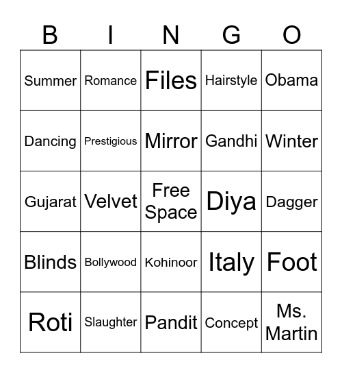 Bingo Card