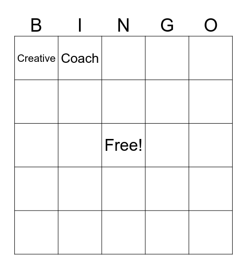 GRAMMAR BINGO Card