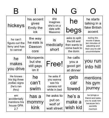 Christoph Bingo Card