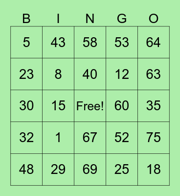 GOZAR, RYAN CHRISTIAN T. Bingo Card