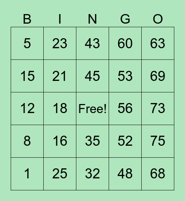 GOZAR, RYAN CHRISTIAN T. Bingo Card