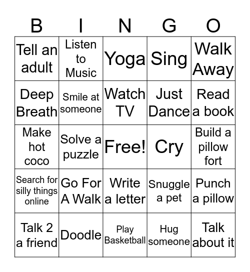 Let's Cope Bingo! Bingo Card