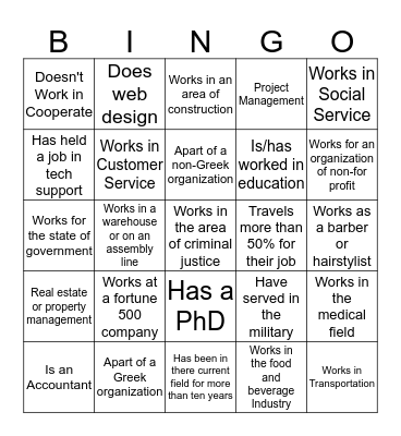 Find Someone Who: Bingo Card