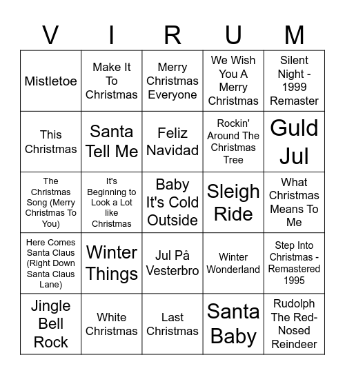 FC Virums julebingo! Bingo Card