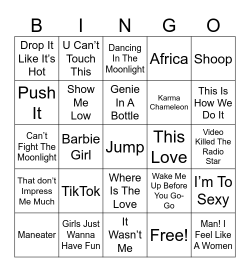 REMEMBER THE ICONS? Bingo Card