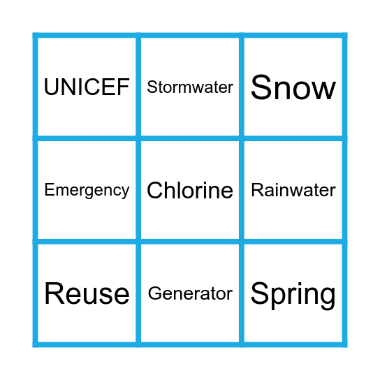 WASH Review 2023 Bingo Card