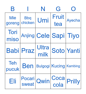 Qwin Bingo Card