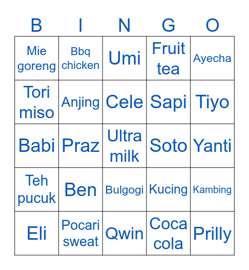 Qwin Bingo Card