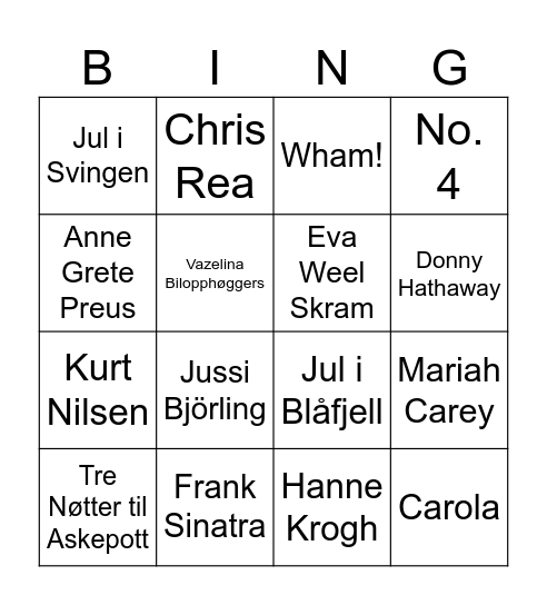 Julebingo 2! Bingo Card