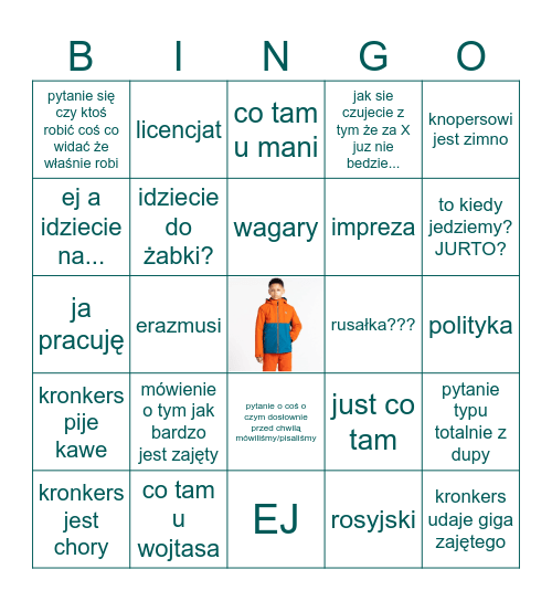 Tydzień z ktonkerzem Bingo Card