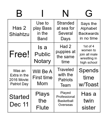 Blizzard BINGO Card